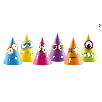 Obrázok produktu pre Party klobúčik 6v1 Monsters mix, 16 cm Party Deco