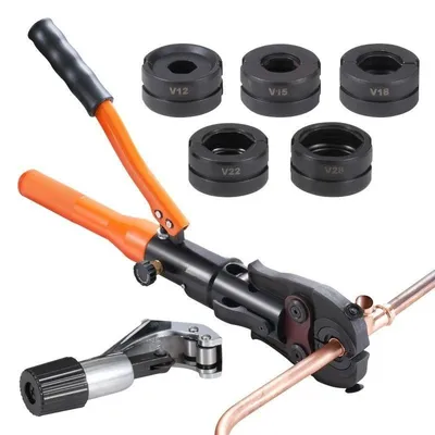Produktbild von Hydraulisches Presswerkzeug - Rohrpresszange für Kupferrohre - Schnellwechsel-Pressbacken - für V12/15/18 mm Fittings