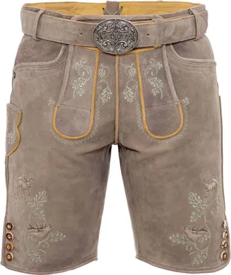 Produktbild von KRÜGER kurze Lederhose mit traditionellen Verzierungen