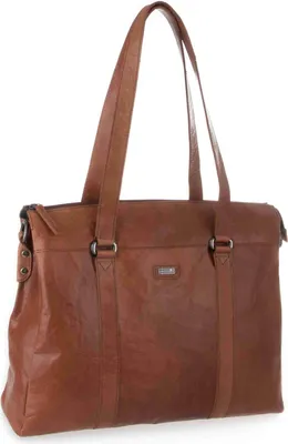 Image de SPIKES & SPARROW Cuir sac à épaule bandoulière sac à épaule pour ordinateur portable Bronco Shoulderbag Brandy brun