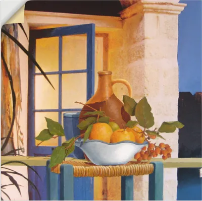 Produktbild von ARTland Wandbild, selbstklebend Stillleben mit Orangen Größe: 40x40 cm