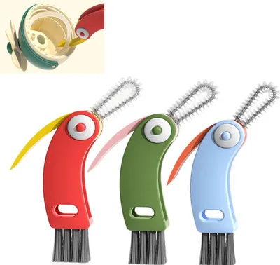 Produktbild von 3-in-1 Reinigungsbürsten 3er Set, Flaschen & Deckelreiniger Set, Fugenbürste, Spiralbürste, Dichtungsentferner