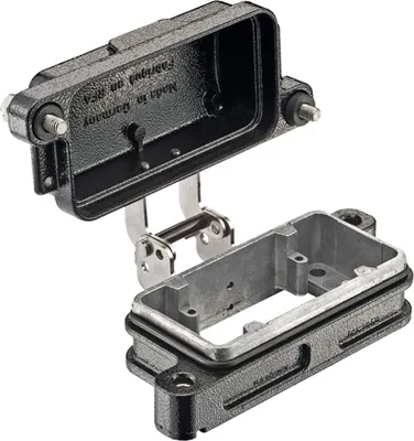 Produktbild von HARTING Han 10HPR Anbaugehäuse Schraubverriegelung mit Schutzkappe Metall - 1 Stück