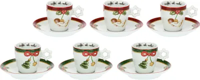 Produktbild von Thun Set mit 6 Espressotassen Magico Natale P4466P00/Abverkauf nur solange Vorrat reicht