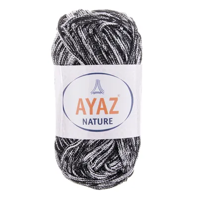 Produktbild von 100g Strick-Garn Nature Strickwolle Häkelgarn Makramegarn, Freie Farbwahl, Farbe:schwarz | weiß