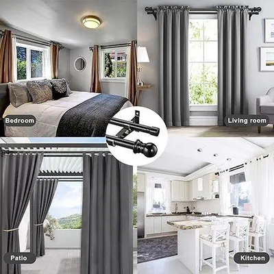 Productafbeelding van Famanu gordijnstang, extra lang - 76-368 cm