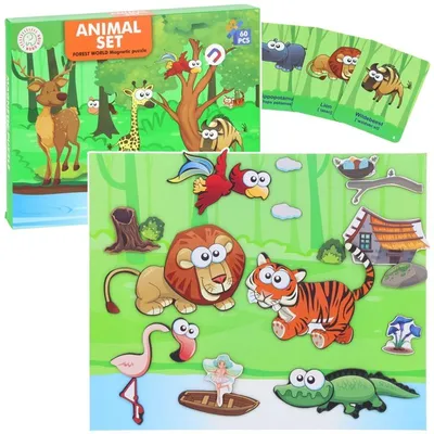 Immagine prodotto di Puzzle Lavagna magnetica Safari Animale