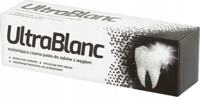 Obrázek produktu pro UltraBlanc Wybielająca czarna pasta do zębów z węglem, 75 ml