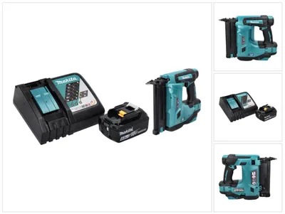 Obrázek produktu pro Akumulátorová nastřelovací hřebíkovačka Makita DBN 500 RG1 18 V 15-50 mm + 1x akumulátor 6,0 Ah + nabíječka