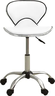 Obrázek produktu pro vidaXL Kadeřnická stolička Roller Stool White Imitation Leather