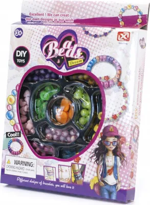 Zdjęcie produktu dla ZESTAW KREATYWNY KORALIKI do robienia BRANSOLETEK