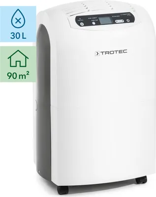 Produktbild von Trotec Luftentfeuchter TTK 100 E, 30 L/Tag, 230 m³, 90 m², intuitive Bedienung, kurze Abtauphasen