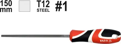 Produktbild von Yato YT-62238, Datei, Quadratische Datei, Metall, Kohlenstoffstahl, Polypropylen, Schwarz, Rot, Weiß