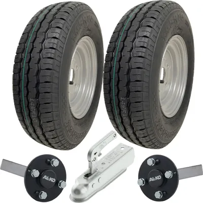 Image de 145R10C Kit remorque High Speed Road Legal Roues Wanda, essieux ALKO et attelage 750kg