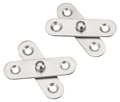 Imagen del producto de Juego de 8 bisagras de acero inoxidable para puertas giratorias, diseñadas para puertas ocultas