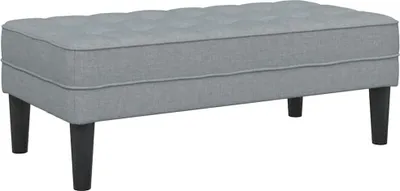 Obrázek produktu pro lavice s polštářem Světle šedá 113 x 57 x 39 cm textil