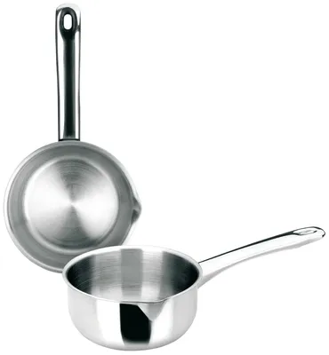 Produktbild von Ibili Stielkasserolle Prisma 12cm Edelstahl gewölbt silber Metall Kochtopf