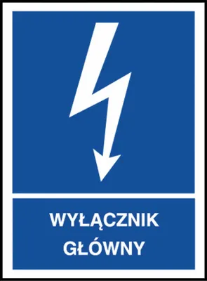 Zdjęcie produktu dla Z-1EIA - Znak elektryczny „Wyłącznik główny” - 74x105