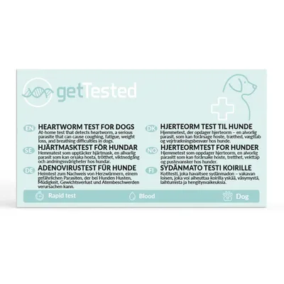 Zdjęcie produktu dla GetTested | Test na obecność nicieni sercowych u psów | Wynik w ciągu 15 minut | Szybki test do wykonania w domu