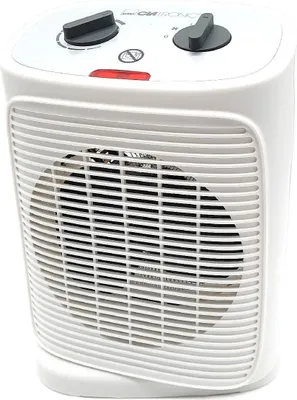 Produktbild von Clatronic® Heizlüfter inkl. Ventilatorfunktion, elektrische Heizung mit stufenlosem regelbarem Thermostat u. 2 Heizstufen, Heizstrahler oszillierend, Heizgerät für Bad, Küche, Garage – HL 3800