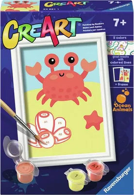 Produktbild von Ravensburger Malen nach Zahlen - Trendy Crab Kreativset