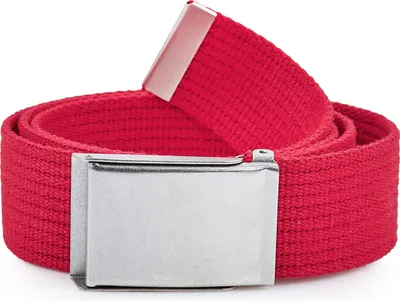 Image de Ceinture pour homme Ladeheid en tissu P10 (rouge-argent, 120 cm (longueur totale 130 cm))