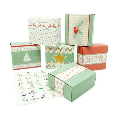 Produktbild von Pajoma Adventskalender zum Befüllen Box 24 Adventsboxen inklusive 24 Sticker