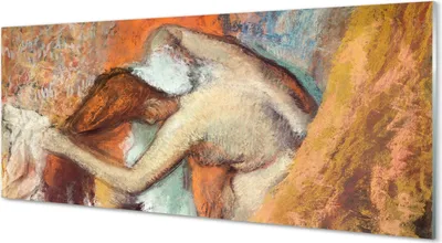Immagine prodotto di Quadri in vetro, dimensioni 125x50, arte da parete, illustrazione, ritratto di una donna