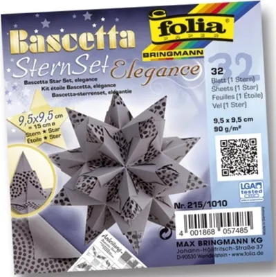 Immagine prodotto di Folia 215/1010 Bascetta Stern - Pearls, anthrazit, Ø 15 cm