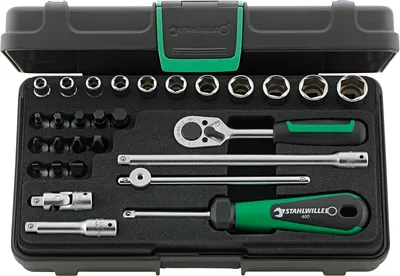 Produktbild von STAHLWILLE 96011136, Steckschlüssel-Satz, 29 Kopf/Köpfe, 230 mm, 130 mm, 998 g