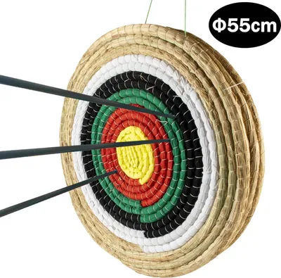 Produktbild von FeelGlad Stroh-Bogenschießziel, traditionelle handgefertigte solide Outdoor-Schießbögen, Schießpfeile für Schießübungen, 50 x 50 cm