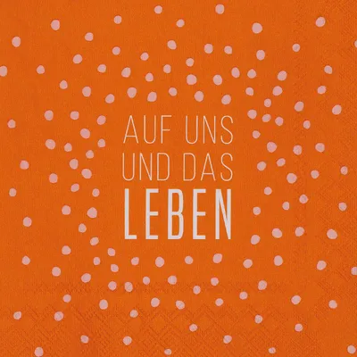 Produktbild von Cocktailservietten "Auf uns und das Leben"