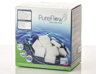 Produktbild von PureFlow POOLFILTER 3D – Innovativ und Leistungsstark, Poolfilter, Weiß, Box, 750 g