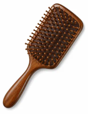 Imagen del producto de BEYSTON Cepillo paleta de madera con cojín de aire, Marrón natural