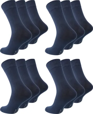 Produktbild von Paolo Renzo Business-Socken 12 Paar - Anzugssocken - Größe 39/42 - Marineblau