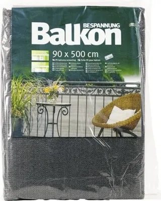 Produktbild von Balkonbespannung 500 x 90 cm anthrazit