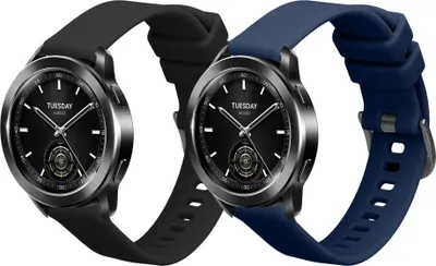 Produktbild von kwmobile 2x Sportarmband kompatibel mit Xiaomi Watch S3 Armband - Fitnesstracker Band Set aus TPU Silikon