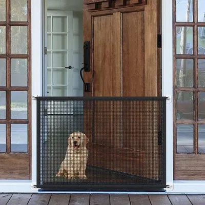 Image de Barrière de sécurité pour enfants et animaux domestiques, portable, 110 cm × 72 cm, pliable, pour portes et escaliers