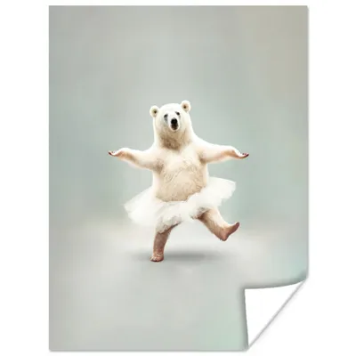 Produktbild von MuchoWow® Poster Eisbär - Tutu - Weiß - Porträt - Tiere 30x40 cm - Wandplakat - Poster Kinderzimmer