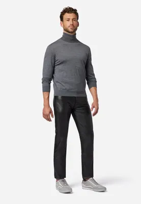 Immagine prodotto di Pantaloni in pelle da uomo Jeans in pelle RICANO No. 3 TR - Nero / 44