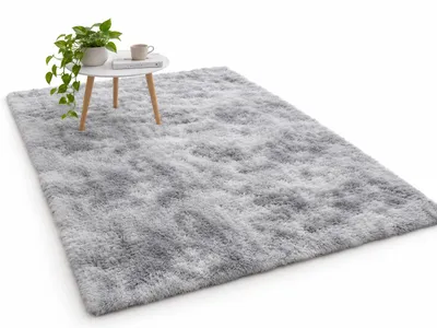 Zdjęcie produktu dla Jasnoszary dywan pluszowy 160x220 cm shaggy z włosiem 30 mm