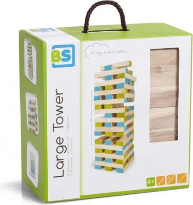 Produktbild von Riesen Holz Tower Stapelspiel 1 Meter hoch