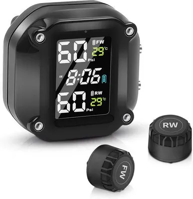 Produktbild von Motorrad TPMS mit drahtlosen Sensoren und 5 Alarmmodi