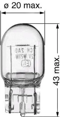 Produktbild von Philips Stecklampe Glassockellampen 12065 12v21w