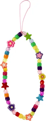 Produktbild von Avizar, Handyschmuck 25 cm mit Blumen- und Sternenperlen, Praktisch, Mehrfarbig