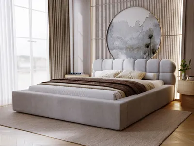 Produktbild von GrainGold Polsterbett Plaza 160x200 cm - Bett 160x200, Polsterbett mit Bettkasten und Lattenrost - Grau (Komodo 20)