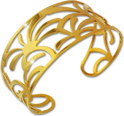 Immagine prodotto di Amello bracciale in acciaio inox palme placcato oro gioielli da donna ESAS54Y