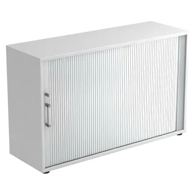 Zdjęcie produktu dla HAMMERBACHER 1732S Rollladenschrank silber/weiß 1 Fachboden