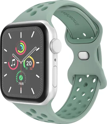 Productafbeelding van imoshion Siliconen Sport⁺ bandje voor de Apple Watch | 44/45/46/49 mm - Maat S/M - Light Green & Green