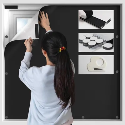 Obrázok produktu pre Zatemnenie okna 100 x 145 cm, magnetická roleta, bez vŕtania, pre strešné okno